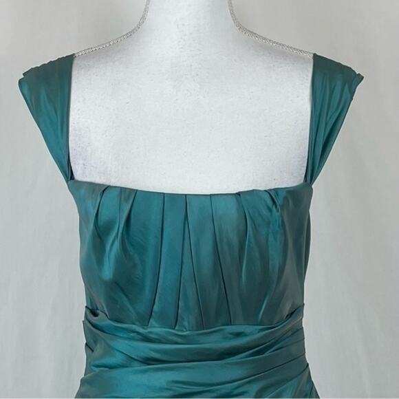 WTOO by Watters & Watters Iridescent Teal Mermaid  Party Dress NWOT Size 12 - Picture 3 of 13